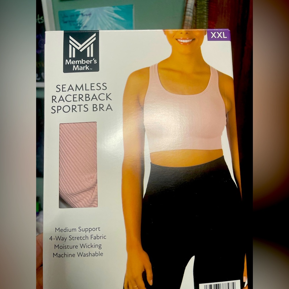 Member's Mark Pink Seamless Racerback Sports Bra